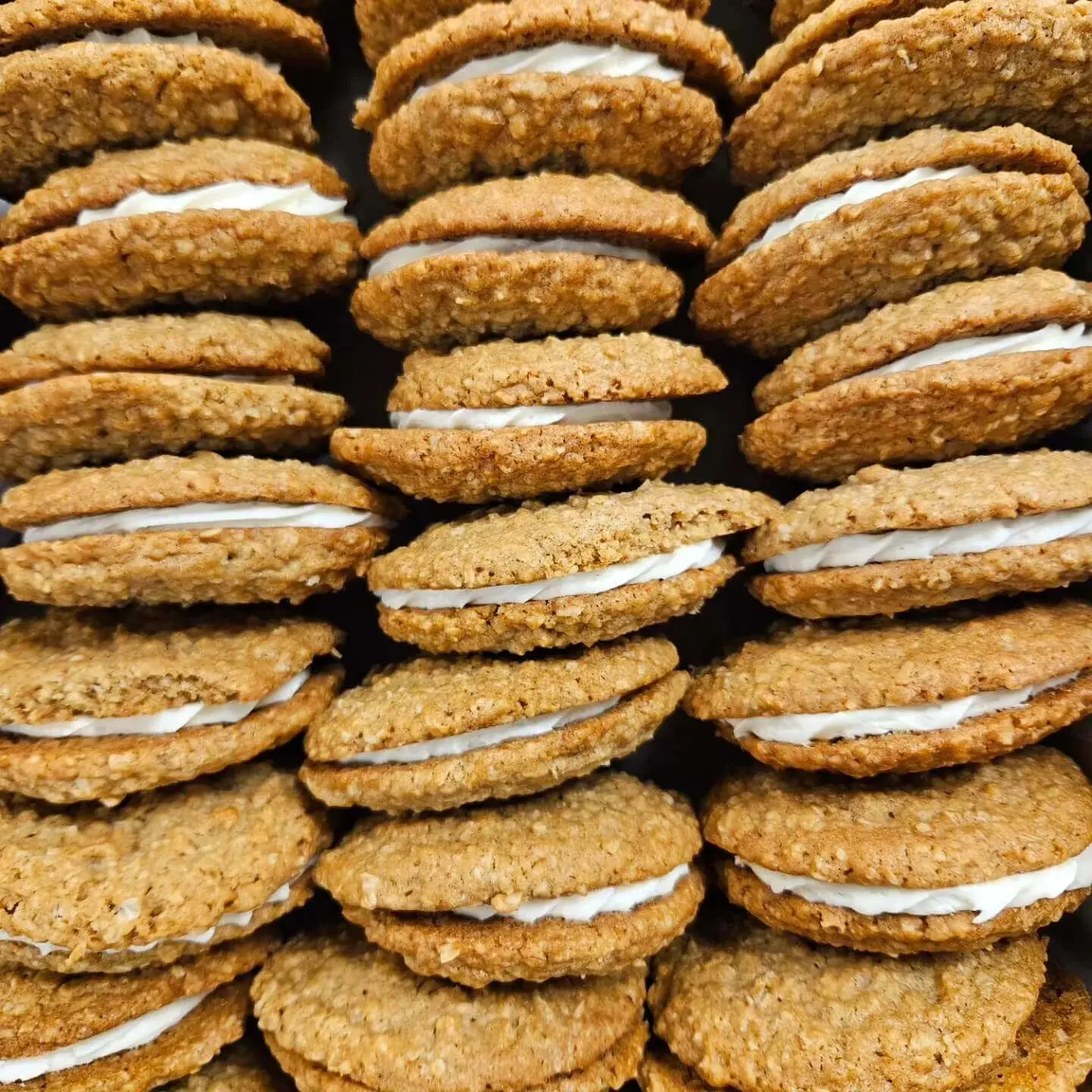 Oatmeal cookie cream pies.